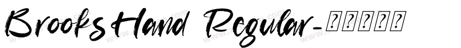 BrooksHand Regular字体转换